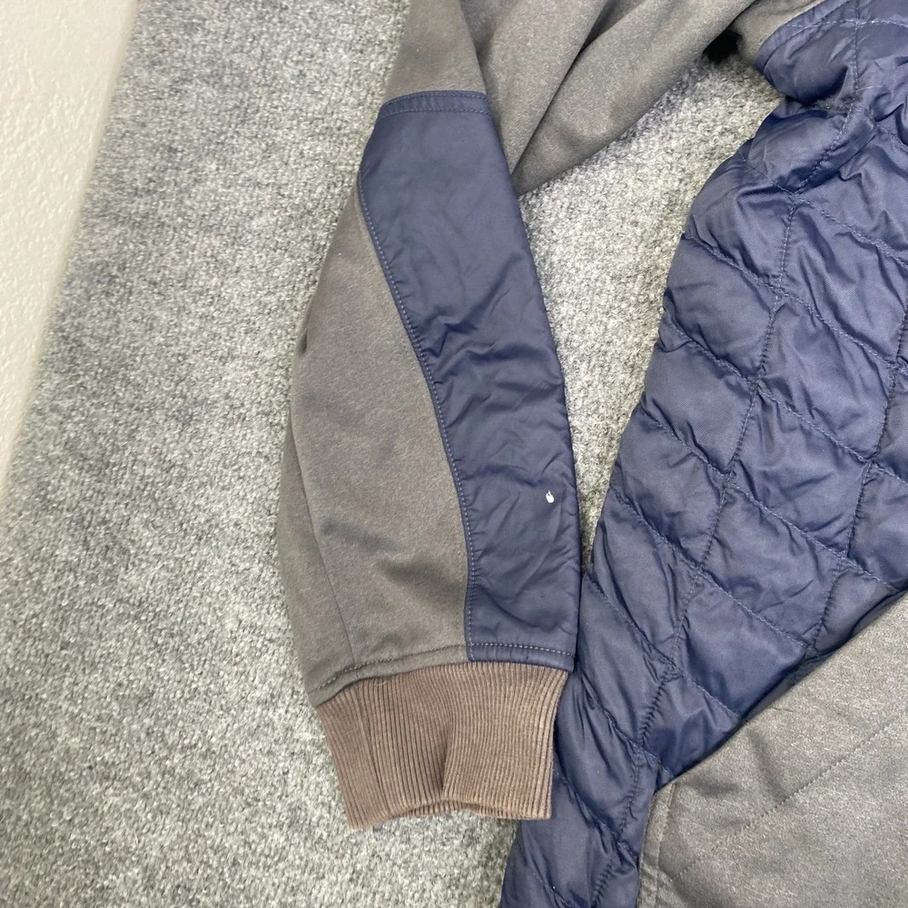 The North Face ThermoBall Hybrid Hoodie Mens XL Blue Grey Full Zip Jacket Layer